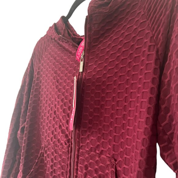 Women's‎ NWT True Rock Waffle Knit Honeycomb Zip Up Hoodie Size L/XL - Picture 4 of 4